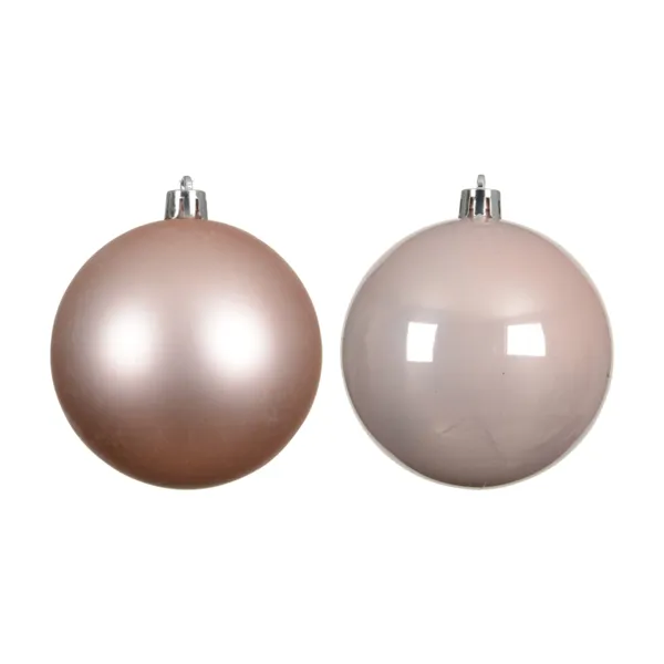 Lot de 12 boules de No�l (D60 mm) Aravis Rose poudr�