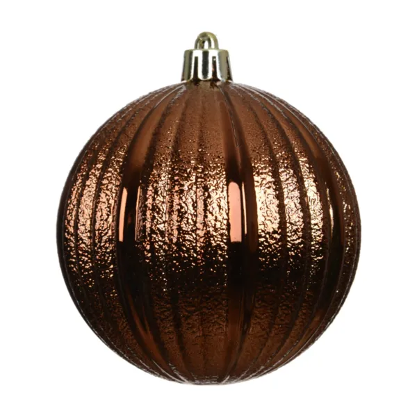 Set di 6 palline di natale (D80 mm) Aravis Marrone caff� lucido