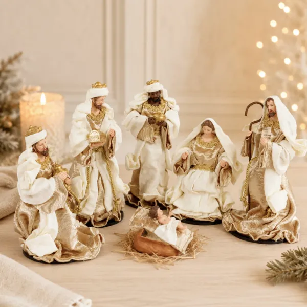 De 6 santons (H17 cm) van Jos�phine