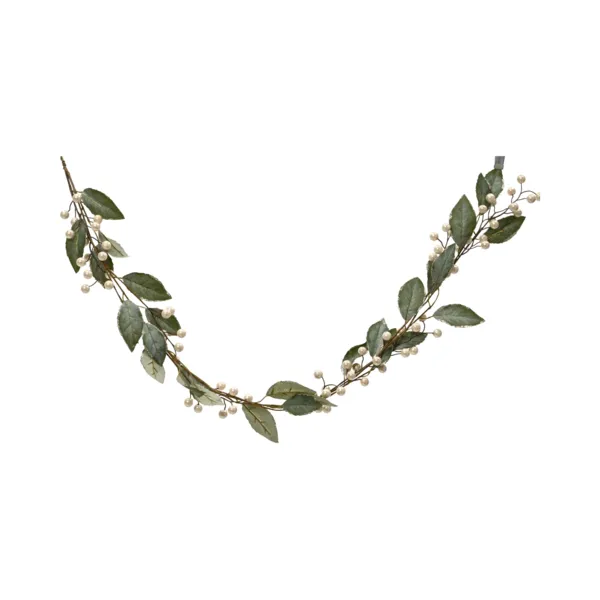 Tannengirlande (130 cm - D12) perlwei�e Beeren