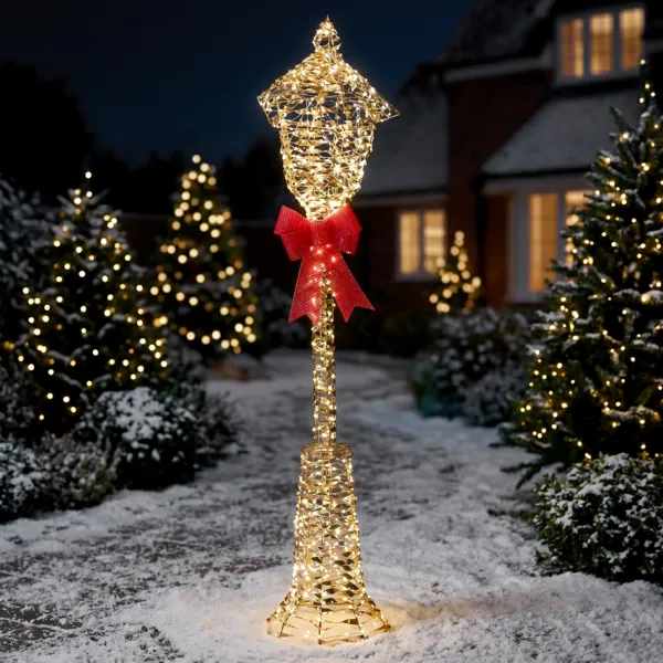 Lampada luminosa 720 LED (H150 cm) Effetto Flash Oro chiaro e bianco caldo