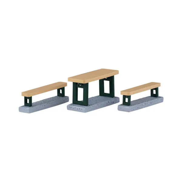 Accesorios Lemax Lote de 3 Bancos de picnic