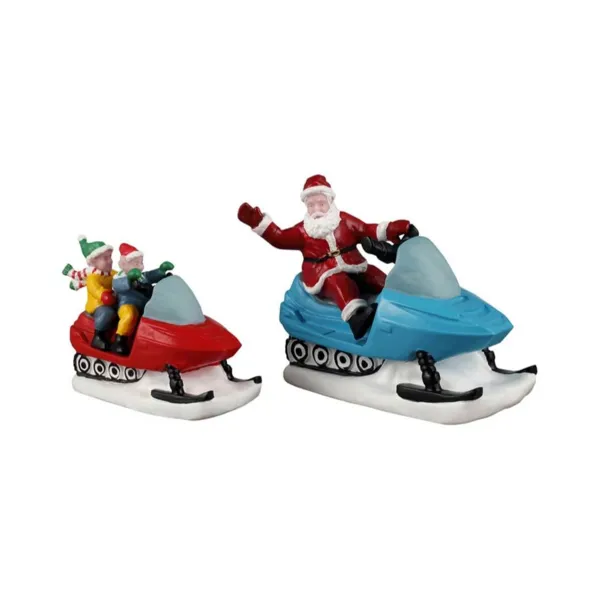 Lemax Figuren Snowboardscooterraces