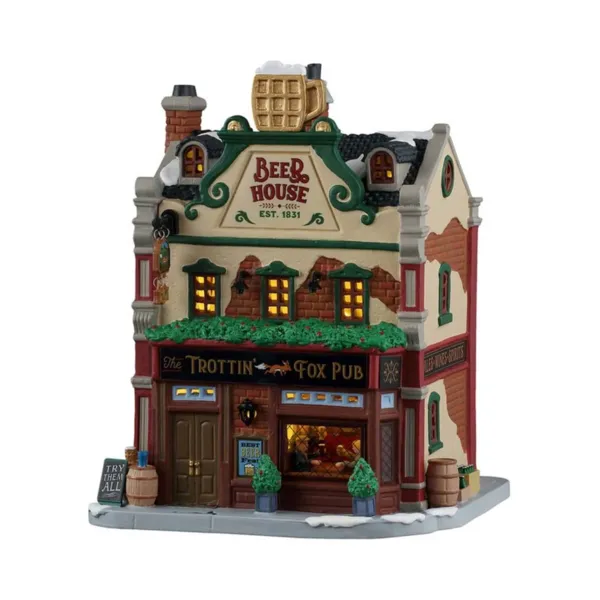 Villaggio di Natale Lemax luminoso Pub Trottin' Fox