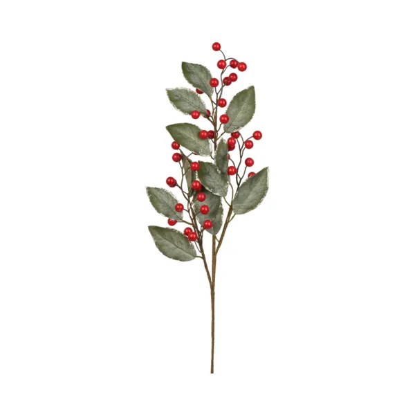 Rama de pino (H69 cm) Bayas nacaradas Roja