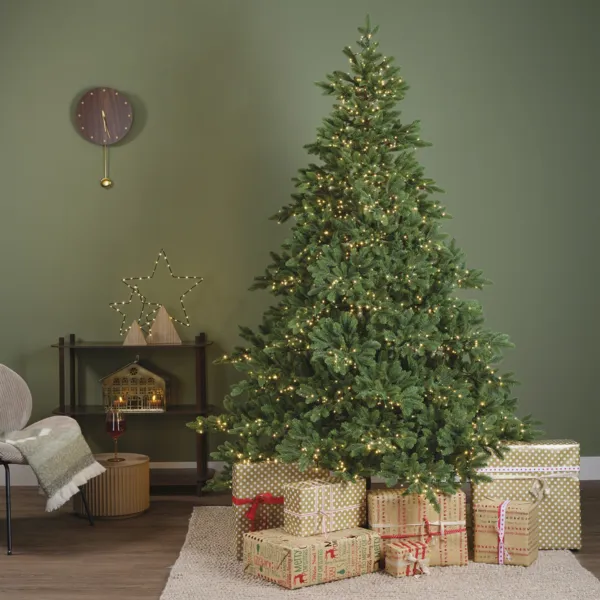 Kunstmatige verlichte kerstboom 2500 LED (H210 cm) Everis Groen