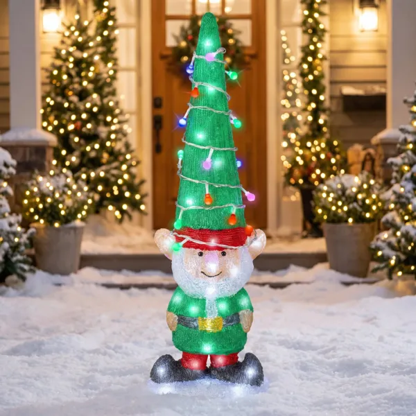 Lichtgevende kabouter 60 LED (H60 cm) Nisse Koud wit