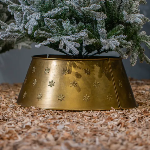 Copribase per albero di Natale in metallo (D70 cm) Valloire Oro antico