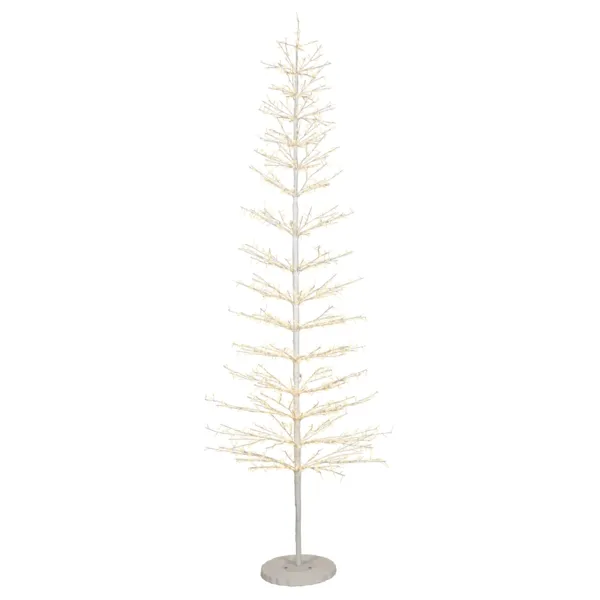 Albero luminoso 2048 LED (H270 cm) Atlas Bianco e bianco caldo