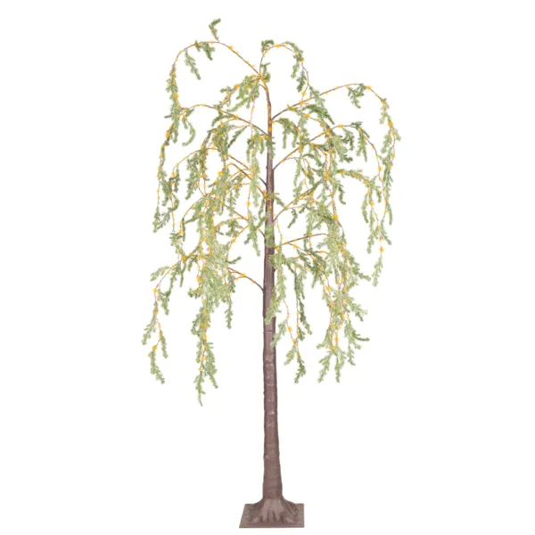 Albero luminoso 480 LED (H180 cm) Salice piangente effetto screpolato Flash Bianco caldo