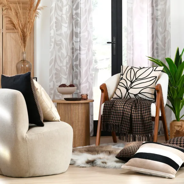 Visillo con ollados (140 x 240 cm) Oslo Beige