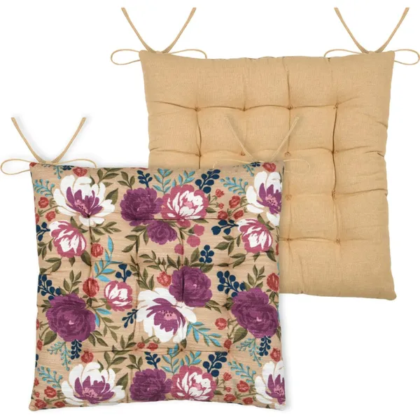 Coussin de chaise carr� coton (38 x 38 cm) Augusta Multicolore