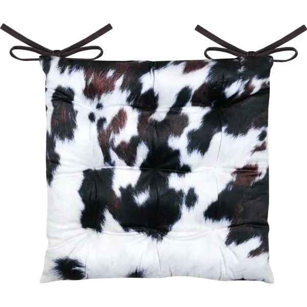 Coussin de chaise carré fausse fourrure (38 x 38 cm) Pelage Brun