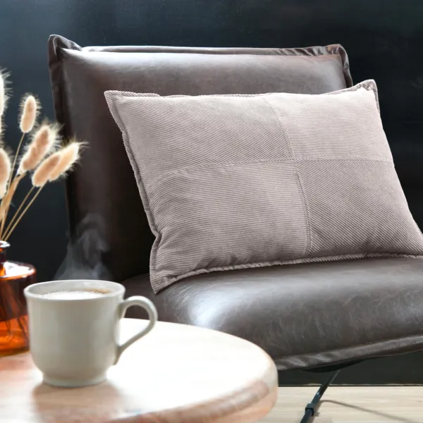 Cuscino rettangolare in velluto a coste (40 x 60 cm) Dandy Grigio