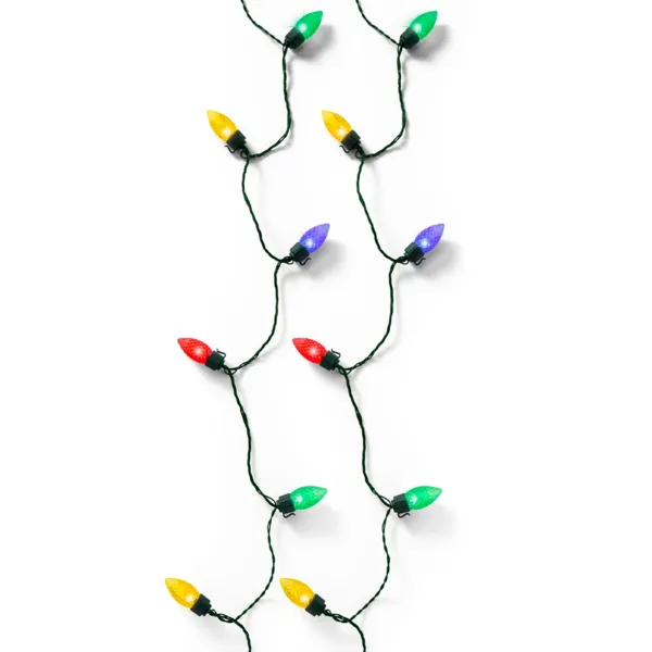 Catena luminosa 19,80 m 100 LED cavo verde Lampadine Vintage Multicolore