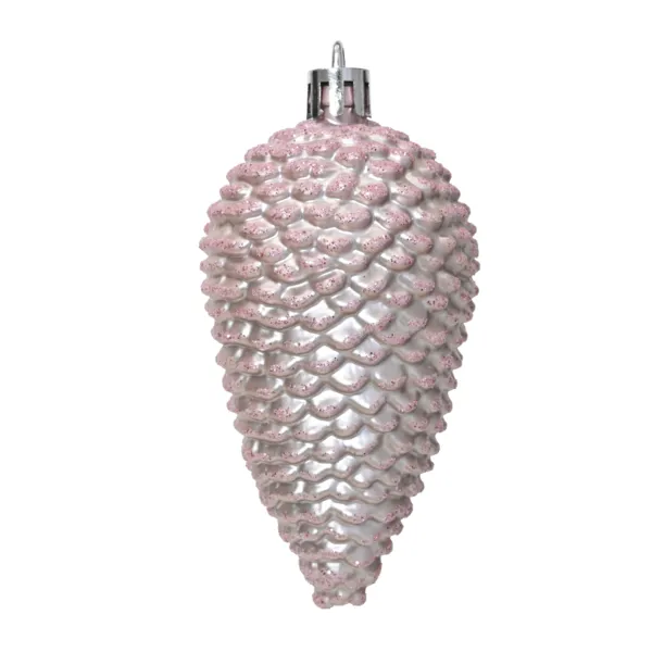 Set di 6 pigne da appendere (H8 cm) Aravis Rosa cipria