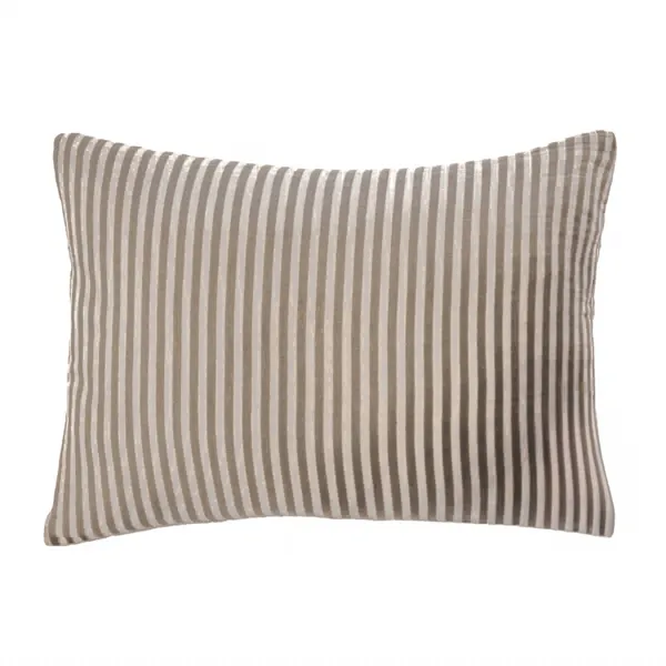 Federa rettangolare garza di cotone (50 x 80 cm) Ga�a righe Marrone