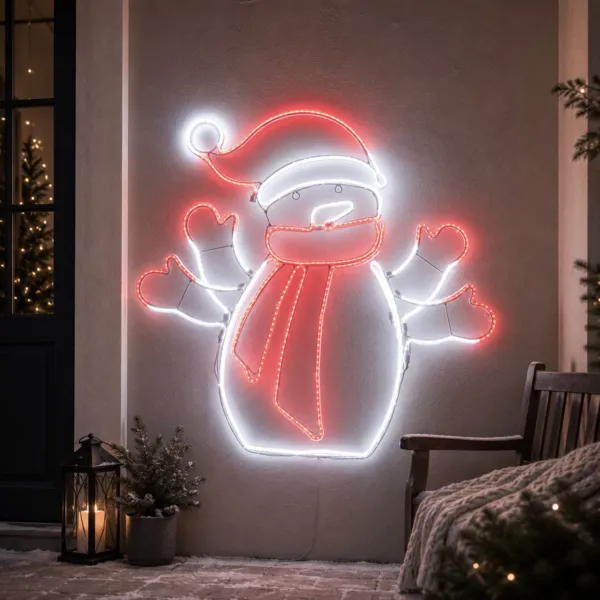 Mu�eco de nieve luminoso 588 LED (H61 cm) N�on Moov light Multicolor