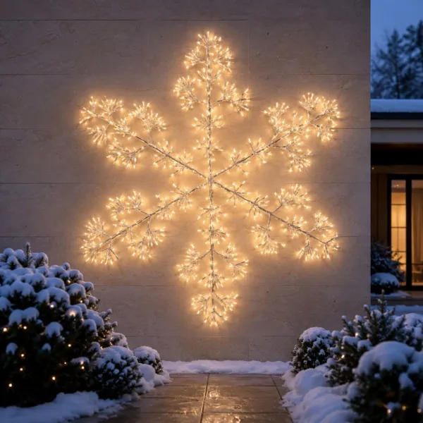 Fiocco di Natale luminoso 480 LED (H108 cm) Flash Bianco caldo