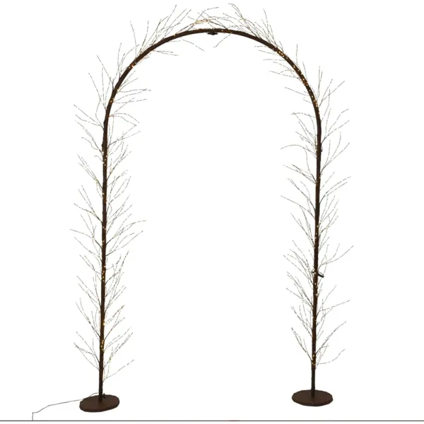 Udend�rs julebue med 1440 LED-lys (H230 cm) Himmelbl� Varmhvid