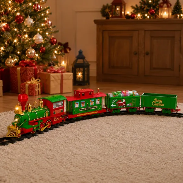 Train �lectrique lumineux et musical � piles (24 pi�ces) Tchou-Tchou