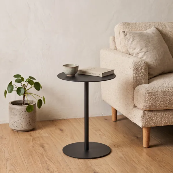Beistelltisch aus Metall (H53 cm) Lugani Schwarz