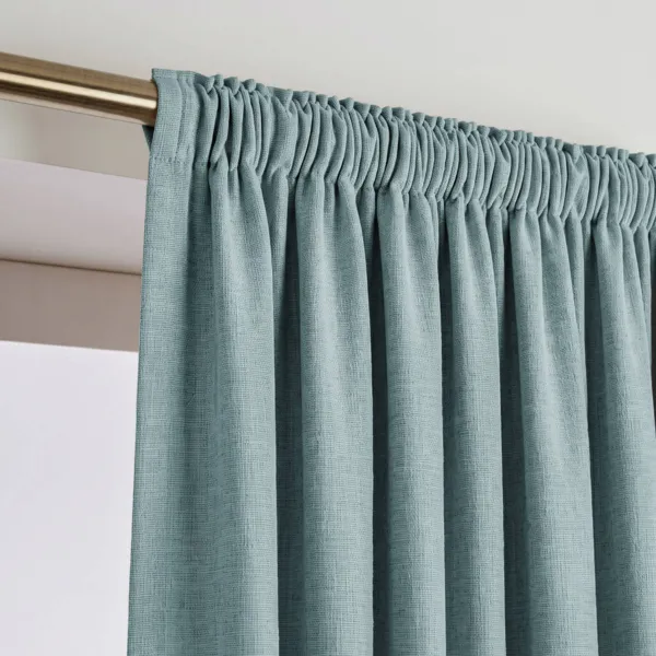 Cortina opaca Total Blackout con gal�n fruncidor (280 x 240 cm) Ombra Azul petr�leo