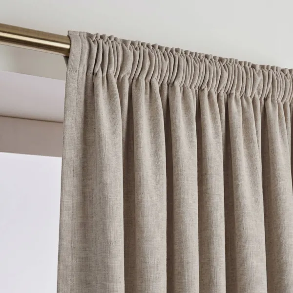 Cortina opaca Total Blackout con cinta fruncidora (140 x 240 cm) Ombra Taupe