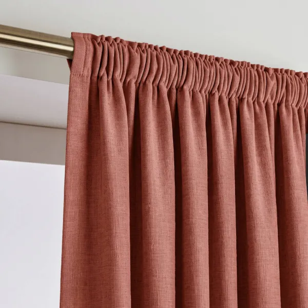 Cortina opaca Total Blackout con gal�n fruncidor (140 x 240 cm) Ombra Terracota
