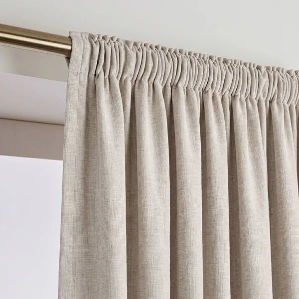 Cortina opaca Total Blackout con cinta fruncidora (180 x 260 cm) Ombra Beige arena