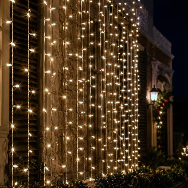 Tenda luminosa interconnettibile H2 m L2 m 96 LED Flash Bianco caldo