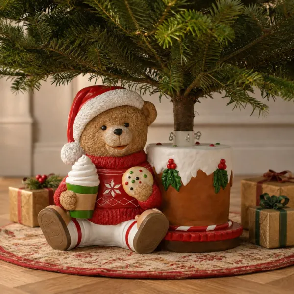 Dekorativer Weihnachtsbaumständer (H57 cm) Naschbär Mehrfarbig