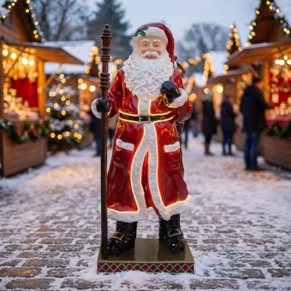 Pap� Noel tradicional luminoso 36 LED (H157 cm) El Gran viajero del Polo Norte