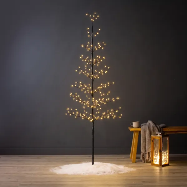 Albero luminoso 360 LED (H180 cm) Abete Boreale Bianco caldo