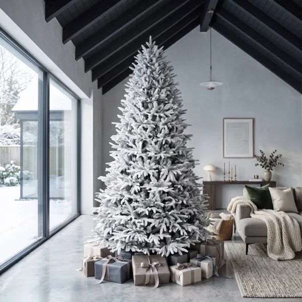 Kunstkerstboom (H270 cm) Lucania Sneeuwgroen