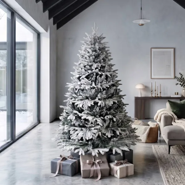 Albero di Natale artificiale (H240cm) Lucania Verde innevato