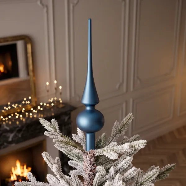 Cimier de sapin en verre Bor�al Bleu nuit