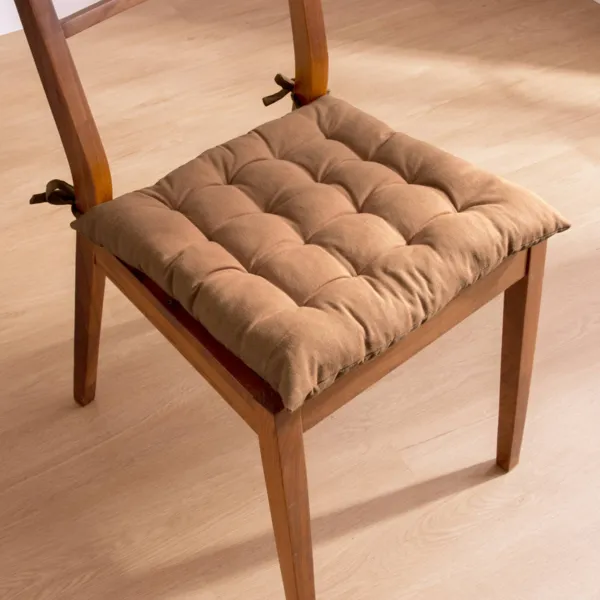 Coussin de chaise carr� coton (40 x 40 cm) Pixel Camel
