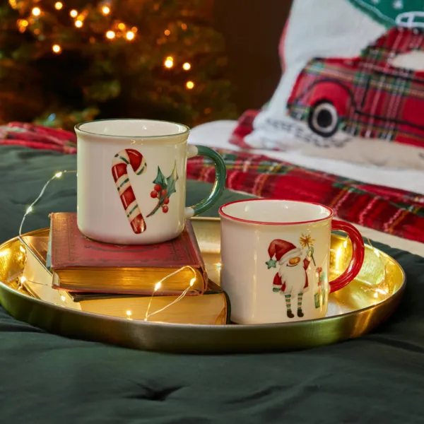 Set di 2 Tazze di Natale Dolce Natale Multicolore