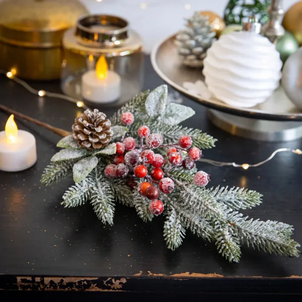 Branche de sapin (50 cm) Tila Vert enneigée