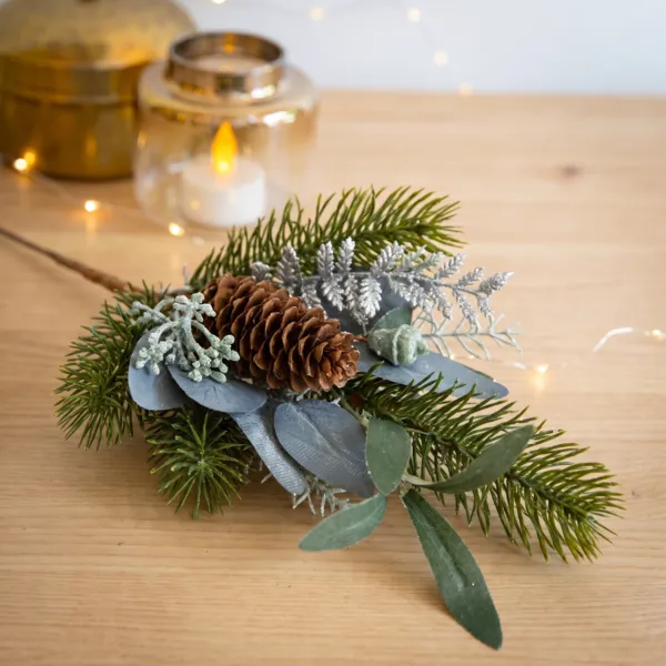 Branche de Noël (25 cm) Eucalyptus Vert