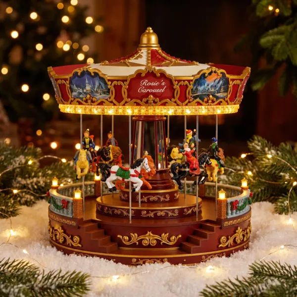 Carosello luminoso, musicale e animato (H31 cm) Wonderland