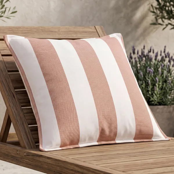 Wasserabweisender quadratischer Outdoor-Kissenbezug (60 x 60 cm) Noa Ziegel