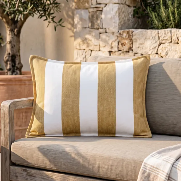 Fodera per cuscino rettangolare per esterno idrorepellente (40 x 60 cm) Noa Giallo ocra