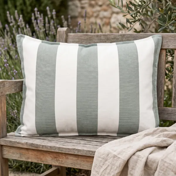 Housse de coussin extérieur rectangulaire déperlante (40 x 60 cm) Noa Vert sauge
