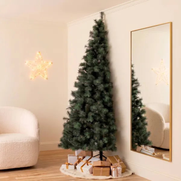 Mezzo albero di Natale artificiale (H180 cm) Edmonton Verde abete