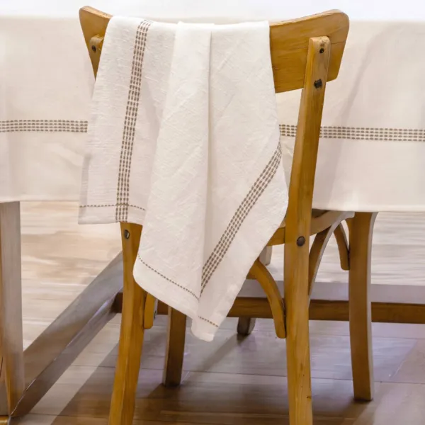 Lot de 2 essuie-main coton (50 x 70 cm) Lana Ficelle