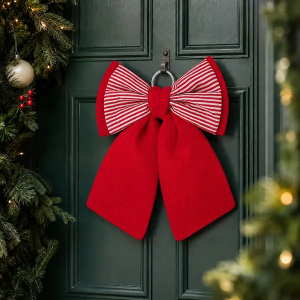 Grande Fiocco (H46 cm) Candy Christmas Rosso e bianco