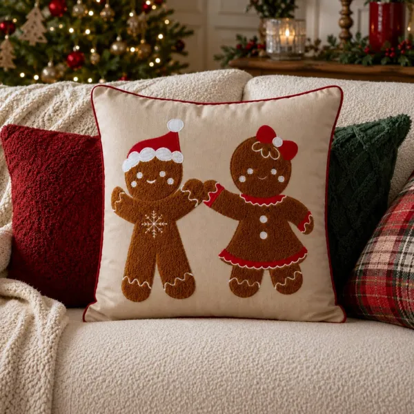 Cuscino di Natale quadrato (45 x 45 cm) Ginger Caramel