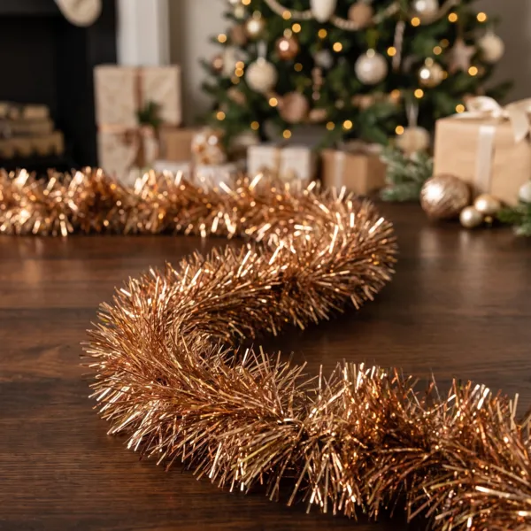 Kerstslinger (D10 cm) Luxe Alpine Caramel